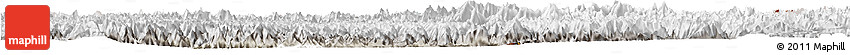 Physical Horizon Map of Gilgit, lighten, semi-desaturated