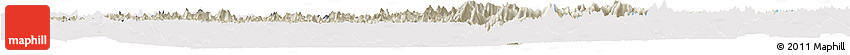 Shaded Relief Horizon Map of Gilgit, single color outside