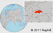 Gray Location Map of Gilgit