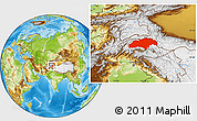 Physical Location Map of Gilgit