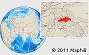 Shaded Relief Location Map of Gilgit