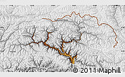 Physical Map of Gilgit, lighten, desaturated