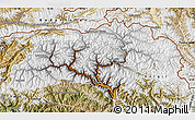 Physical Map of Gilgit, satellite outside