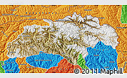 Satellite Map of Gilgit, political outside