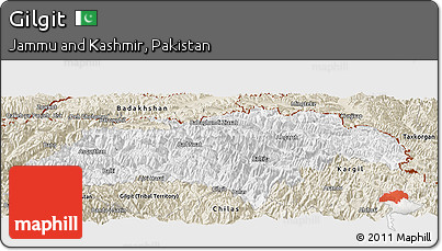 Classic Style Panoramic Map of Gilgit