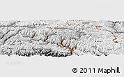 Physical Panoramic Map of Gilgit, desaturated