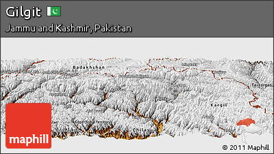 Physical Panoramic Map of Gilgit