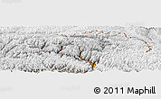 Physical Panoramic Map of Gilgit, lighten, semi-desaturated
