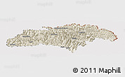 Shaded Relief Panoramic Map of Gilgit, cropped outside