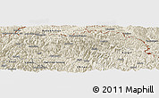 Shaded Relief Panoramic Map of Gilgit