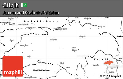 Blank Simple Map of Gilgit