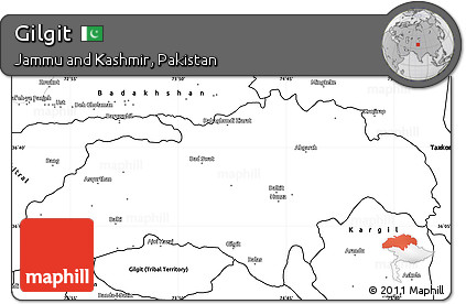 Blank Simple Map of Gilgit
