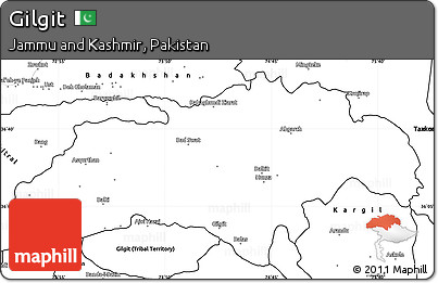 Blank Simple Map of Gilgit