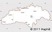 Classic Style Simple Map of Gilgit, cropped outside