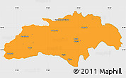 Political Simple Map of Gilgit, single color outside