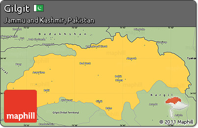 Savanna Style Simple Map of Gilgit