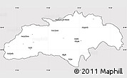 Silver Style Simple Map of Gilgit, cropped outside