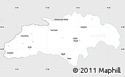 Silver Style Simple Map of Gilgit, single color outside