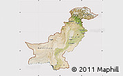 Satellite Map of Pakistan, cropped outside