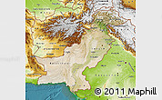 Satellite Map of Pakistan, physical outside, satellite sea