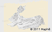 Classic Style Panoramic Map of Abbottabad, single color outside