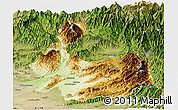 Physical Panoramic Map of Abbottabad, satellite outside