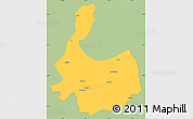 Savanna Style Simple Map of Abbottabad, single color outside