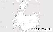 Silver Style Simple Map of Abbottabad, cropped outside