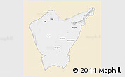 Classic Style 3D Map of Dera Ismail Khan, single color outside
