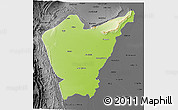 Physical 3D Map of Dera Ismail Khan, darken, desaturated