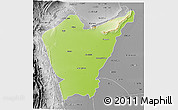 Physical 3D Map of Dera Ismail Khan, desaturated