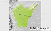 Physical 3D Map of Dera Ismail Khan, lighten, desaturated