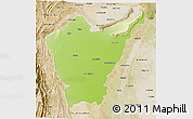 Physical 3D Map of Dera Ismail Khan, satellite outside