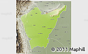 Physical 3D Map of Dera Ismail Khan, semi-desaturated