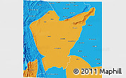 Political 3D Map of Dera Ismail Khan