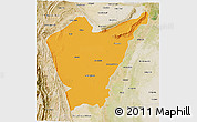 Political 3D Map of Dera Ismail Khan, satellite outside