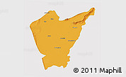 Political 3D Map of Dera Ismail Khan, single color outside