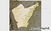 Satellite 3D Map of Dera Ismail Khan, darken