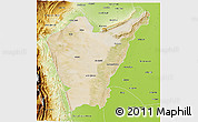 Satellite 3D Map of Dera Ismail Khan, physical outside