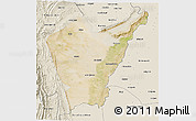 Satellite 3D Map of Dera Ismail Khan, shaded relief outside