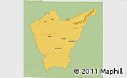 Savanna Style 3D Map of Dera Ismail Khan, single color outside