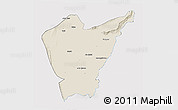 Shaded Relief 3D Map of Dera Ismail Khan, cropped outside