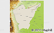 Shaded Relief 3D Map of Dera Ismail Khan, physical outside