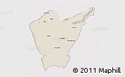 Shaded Relief 3D Map of Dera Ismail Khan, single color outside
