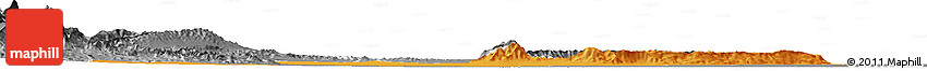 Political Horizon Map of Dera Ismail Khan, desaturated