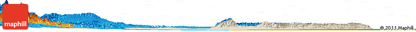 Shaded Relief Horizon Map of Dera Ismail Khan, political outside Shaded Relief Horizon Map of Dera Ismail Khan, political outside