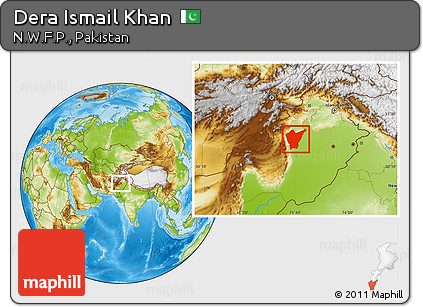 Physical Location Map of Dera Ismail Khan