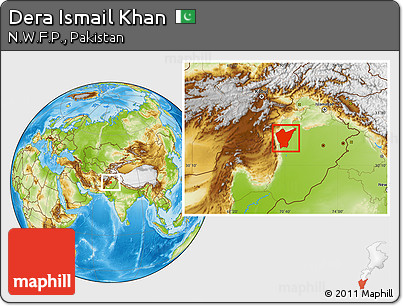 Physical Location Map of Dera Ismail Khan