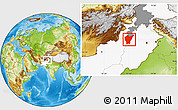 Physical Location Map of Dera Ismail Khan, highlighted country, highlighted parent region