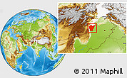 Physical Location Map of Dera Ismail Khan, highlighted parent region
